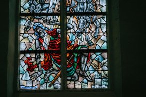 Detail glas-in-lood-raam
