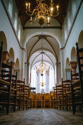 Windows were fitted with pointed arch windows